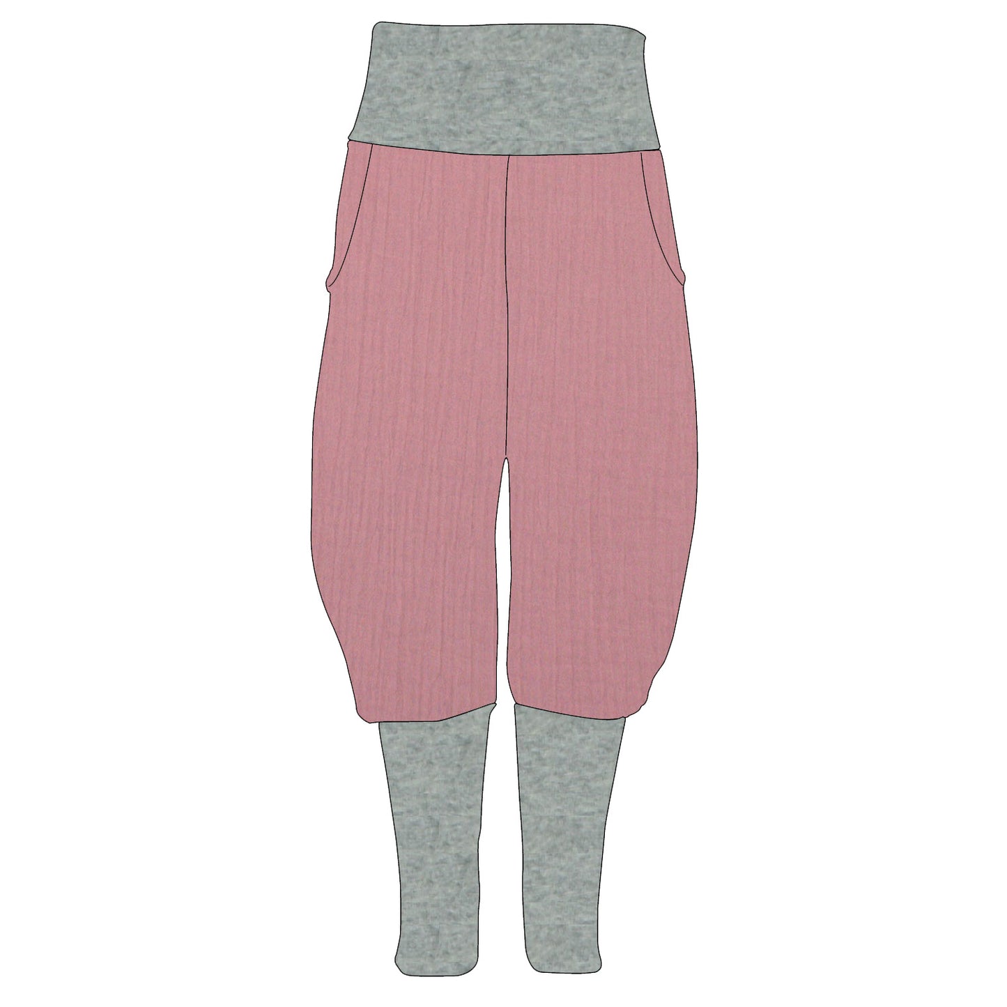 Kinder Knickerbocker Musselin Altrosa