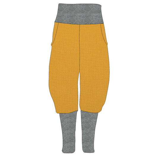 Damen Knickerbocker Musselin Senf
