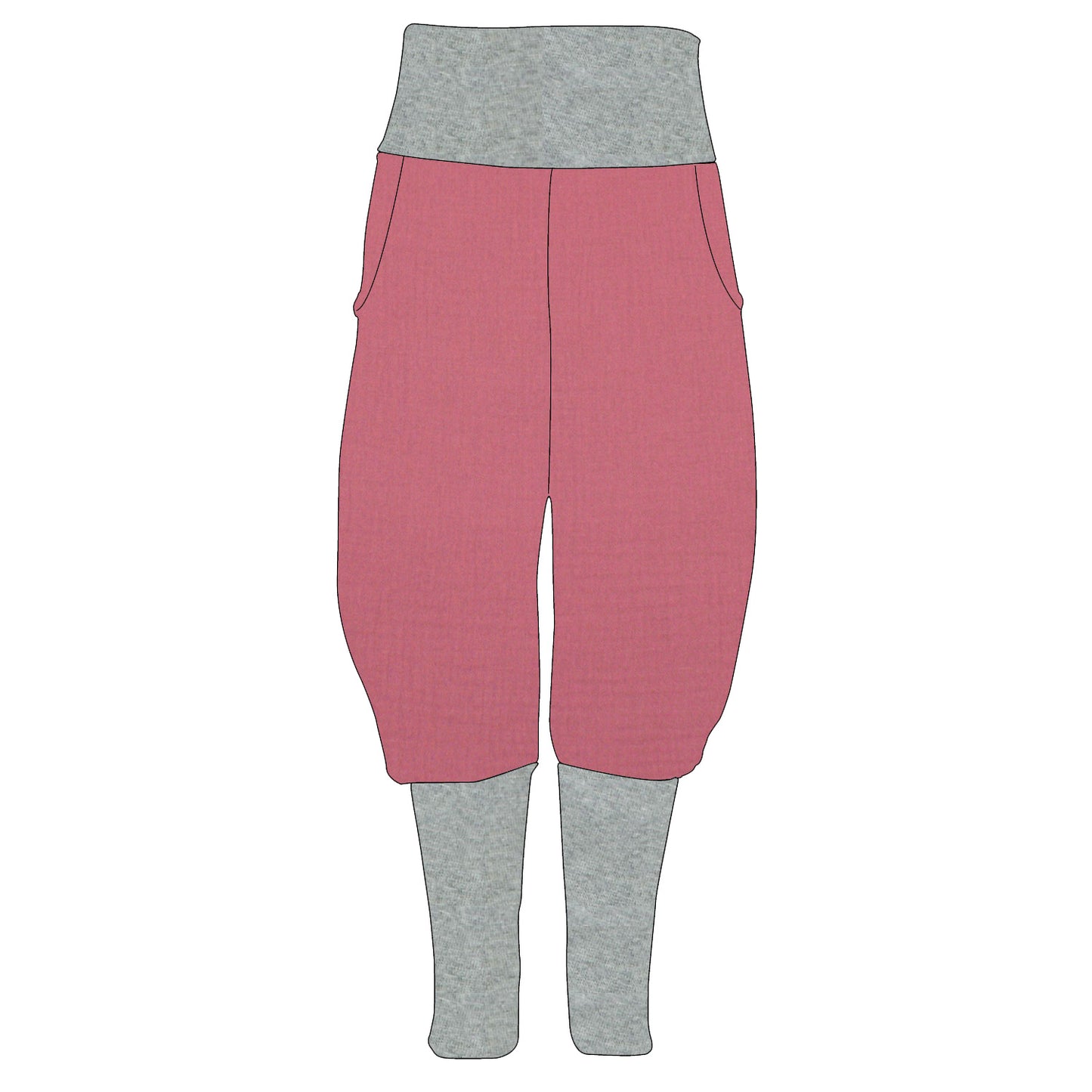 Kinder Knickerbocker Musselin Rosa