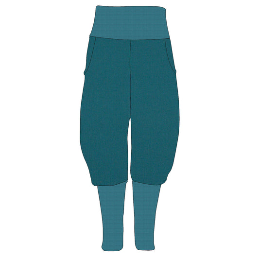 Kinder Knickerbocker Musselin Dunkelpetrol