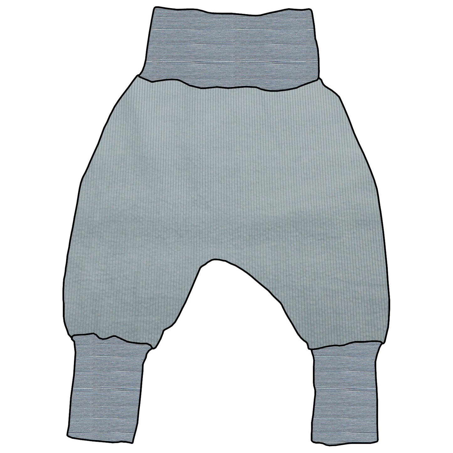 Kinder Mitwachshose Cord Eisblau