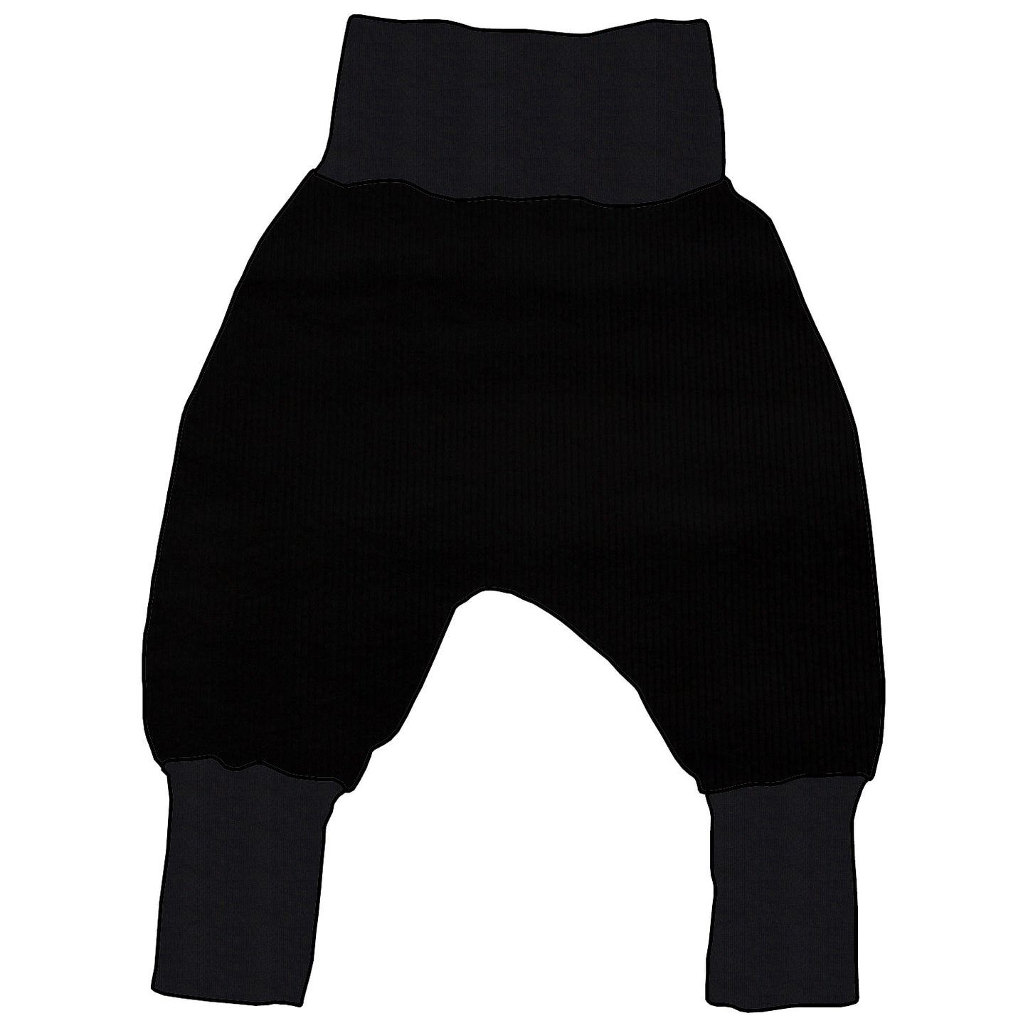 Kinder Mitwachshose Cord Schwarz