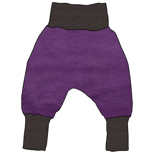 Kinder Mitwachshose Cord Lila