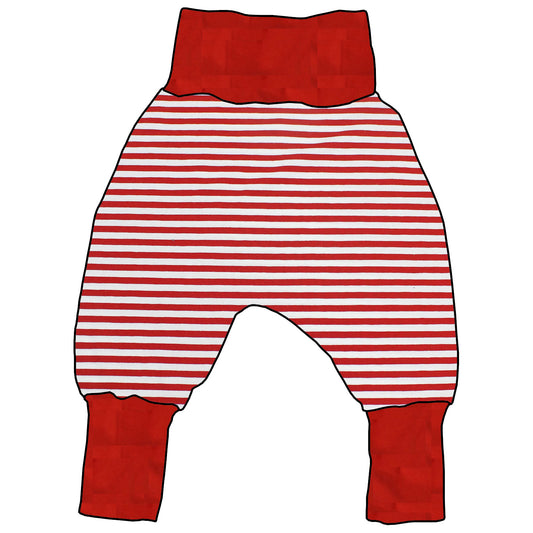 Kinder Mitwachshose Rote Ringel