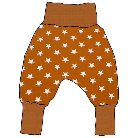 Kinder Mitwachshose Sterne ocker