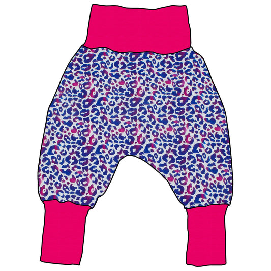 Kinder Mitwachshose Leo lila / pink
