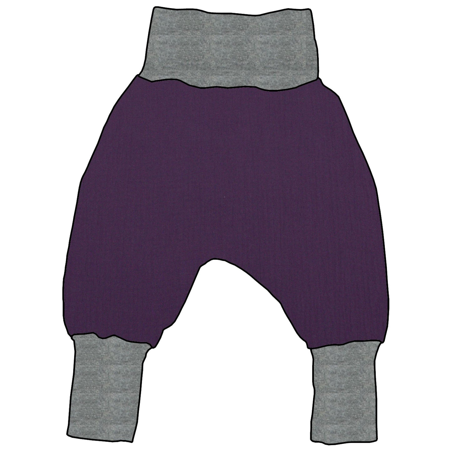 Kinder Mitwachshose Musselin Lila