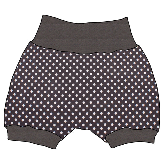 Kinder Shorts Punkte dunkelgrau