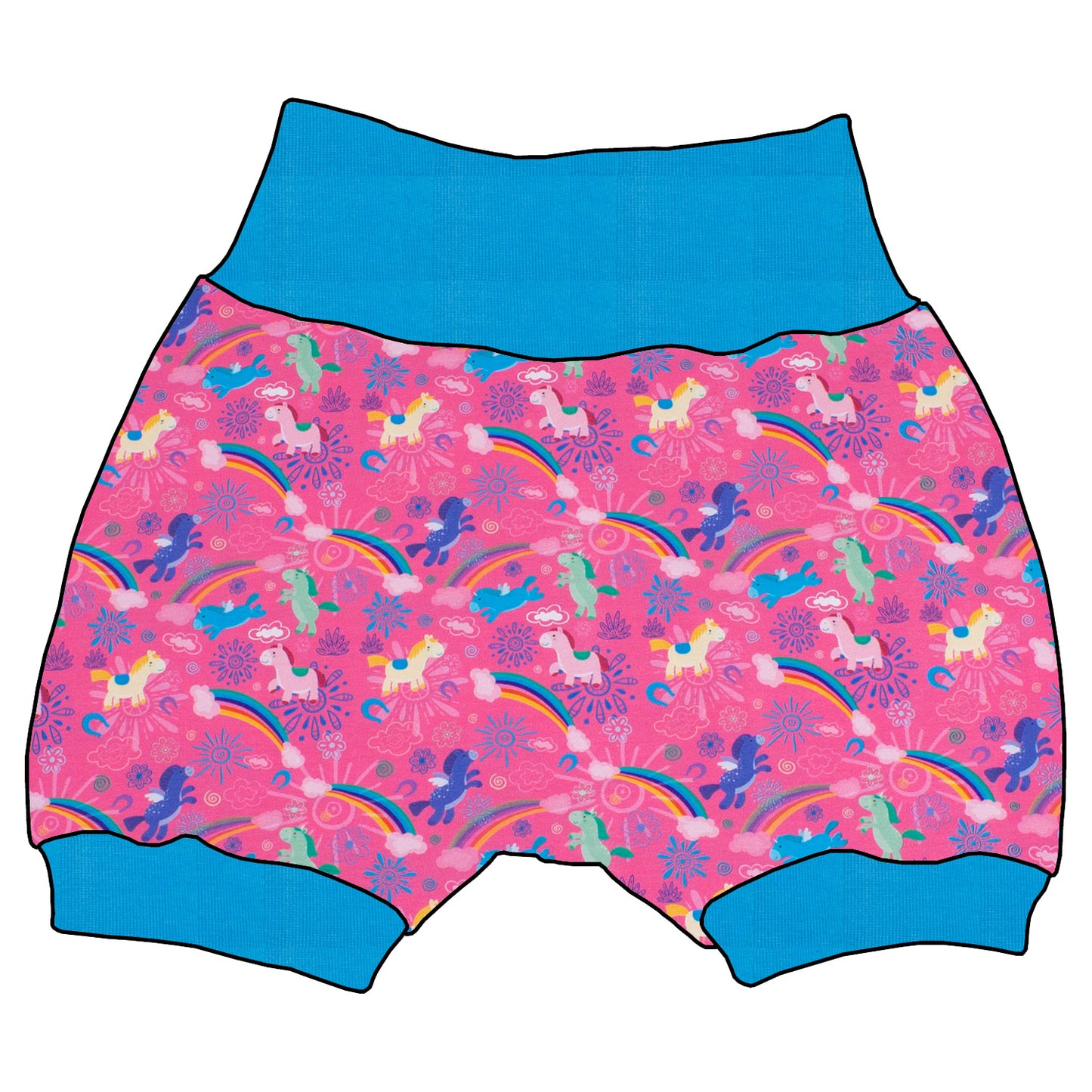 Kinder Shorts Regenbogen Einhörner