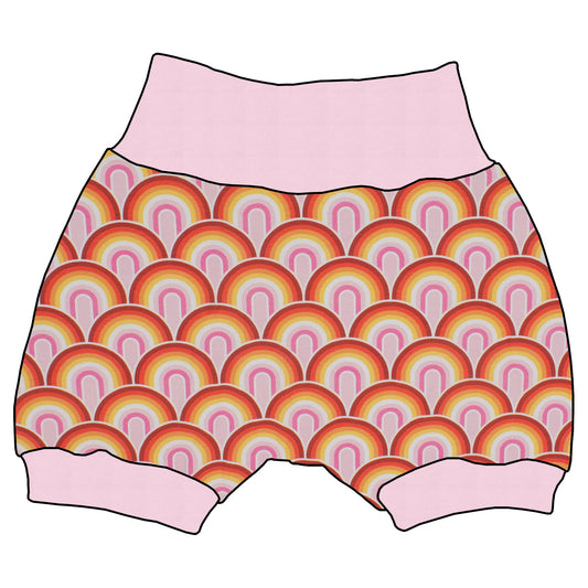 Kinder Shorts Regenbogen rosa