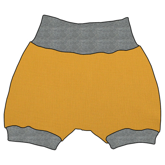 Kinder Shorts Musselin Senf