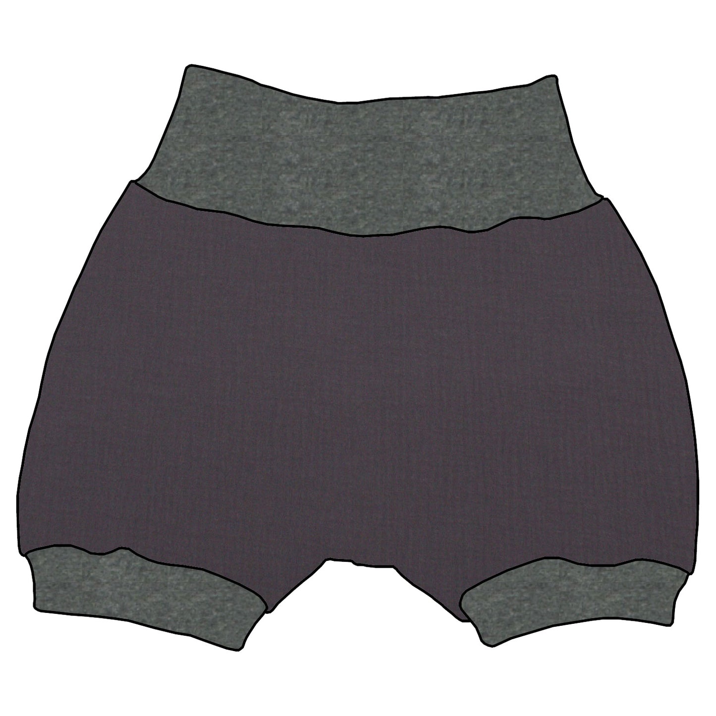 Kinder Shorts Musselin Dunkelgrau