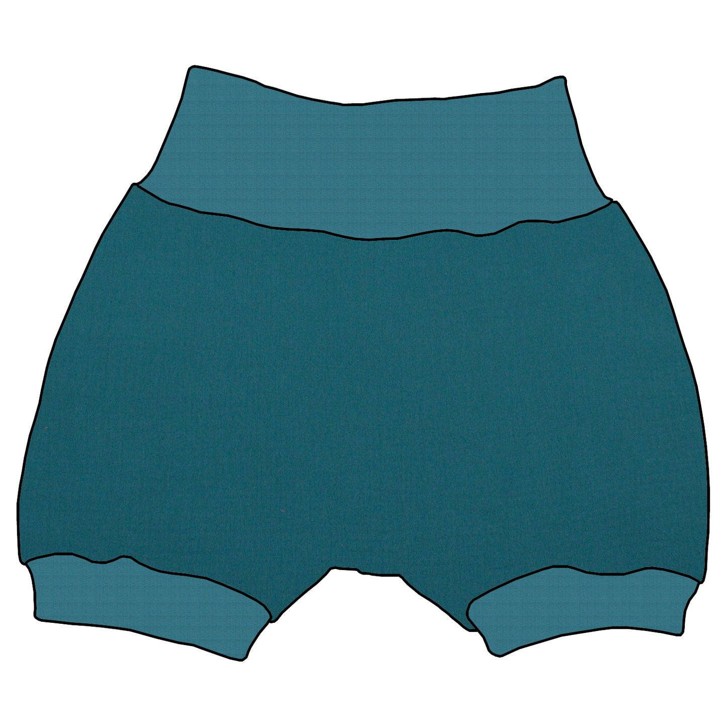 Kinder Shorts Musselin Dunkelpetrol