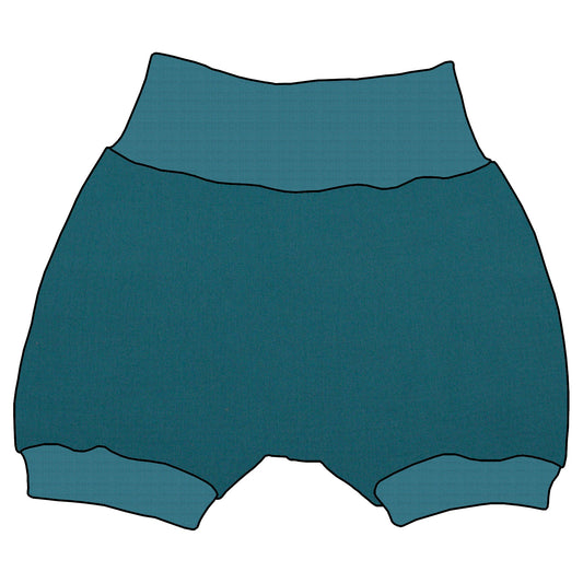 Kinder Shorts Musselin Dunkelpetrol