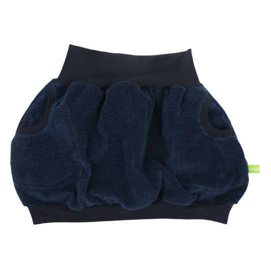 Damen Ballonrock Cord Dunkelblau