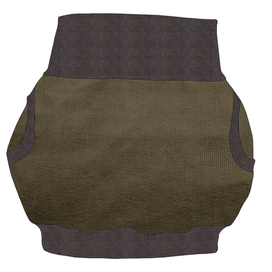Damen Ballonrock Cord Khaki