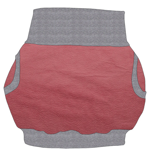 Damen Ballonrock Cord Rosa