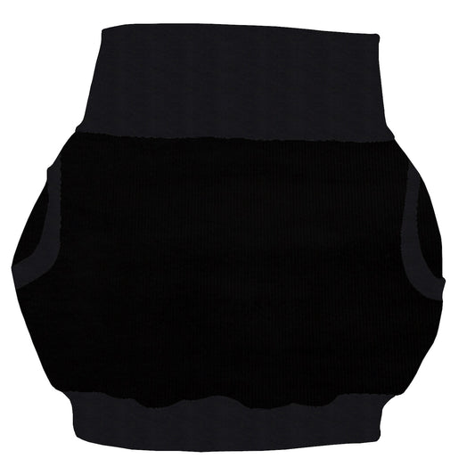 Damen Ballonrock Cord Schwarz