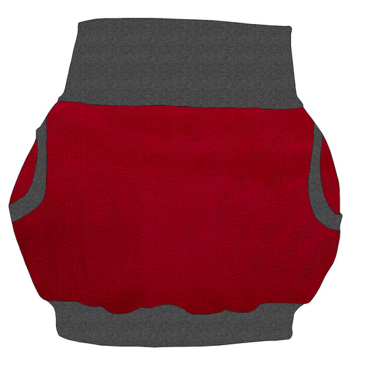 Damen Ballonrock Cord Rot