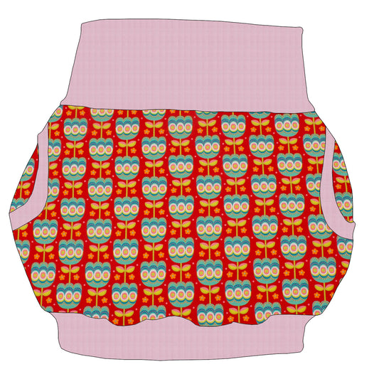 Kinder Ballonrock Retro Tulpen rot