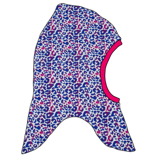 Kinder Schalmütze Schlupfmütze Leo lila / pink