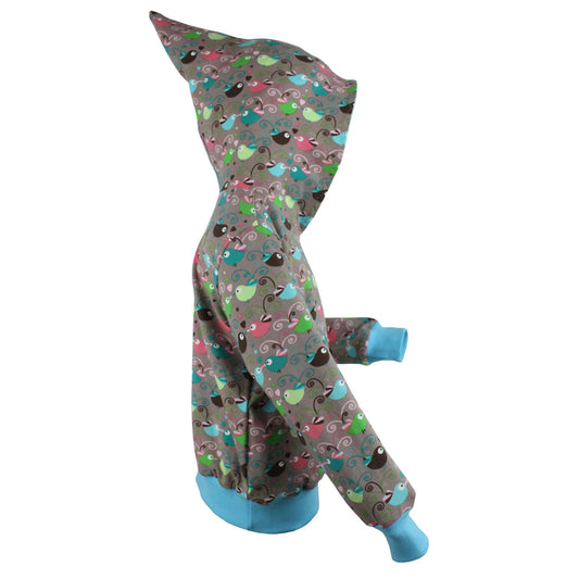 Kinder Zipfelhoodie Bunte Vögel
