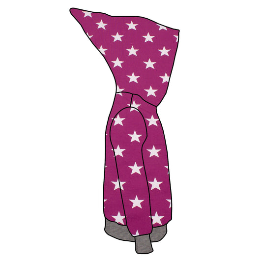 Kinder Zipfelhoodie Sterne beere
