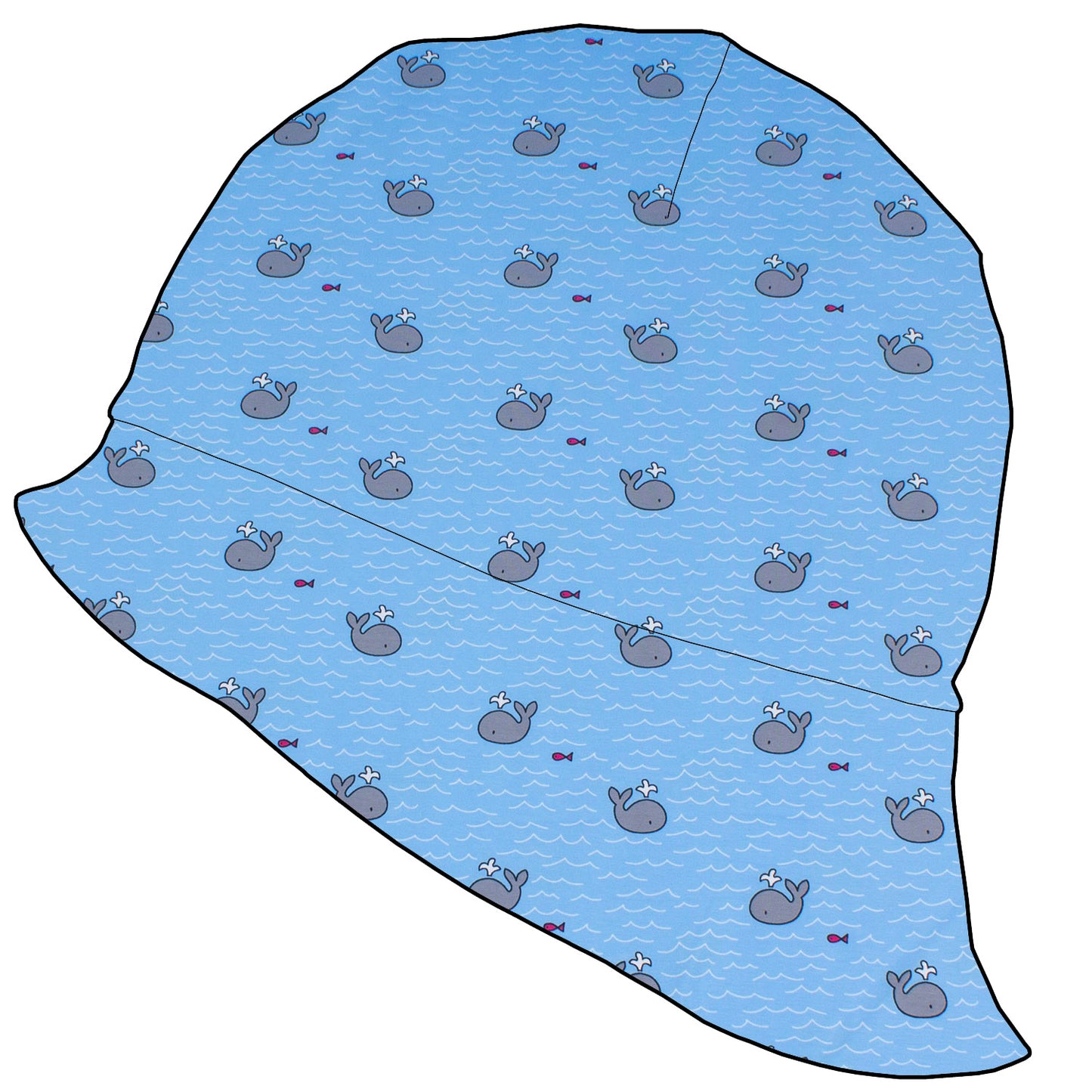Kinder Sonnenhut / Sommerhut Kleiner Wal hellblau
