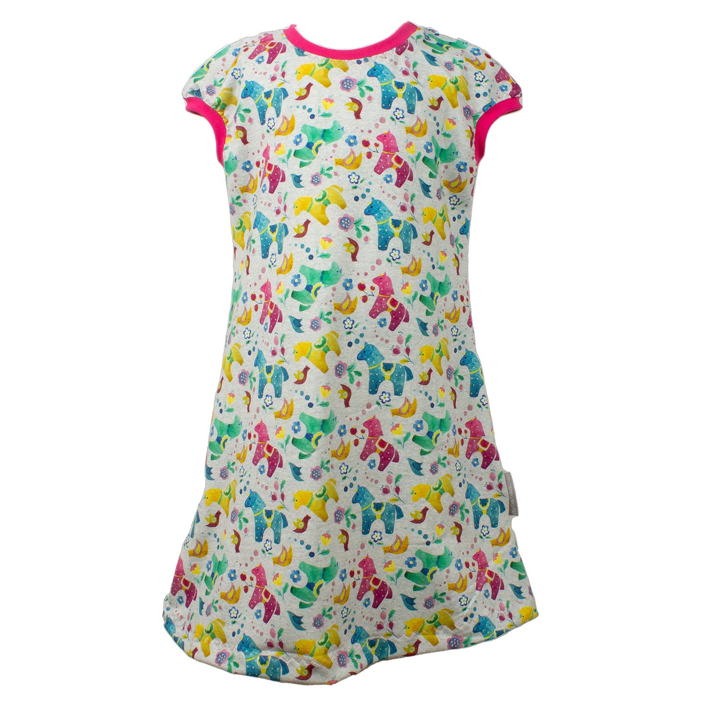 Kinder Tunikakleid / Kurzarmkleid Bunte Pferde
