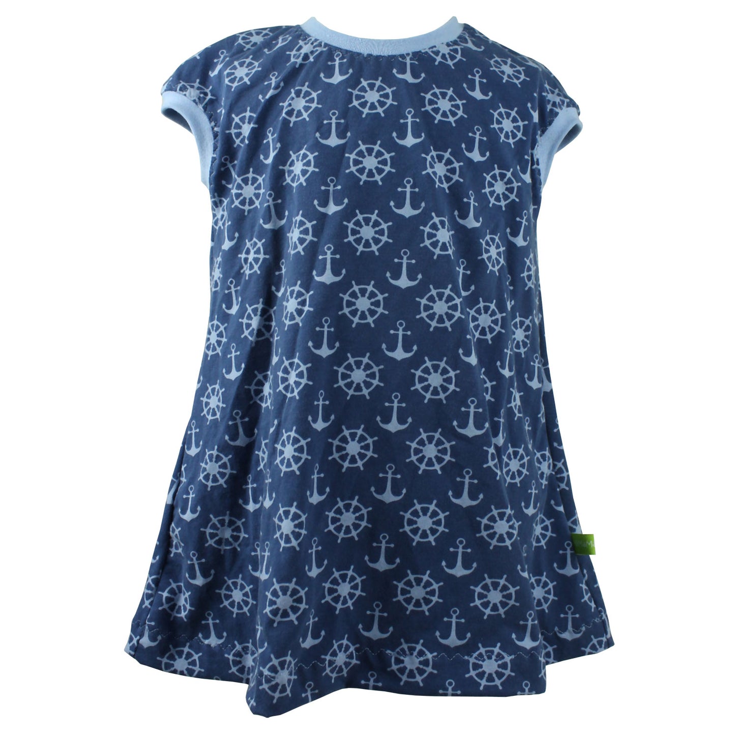 Kinder Tunikakleid / Kurzarmkleid Anker Steuerrad blau