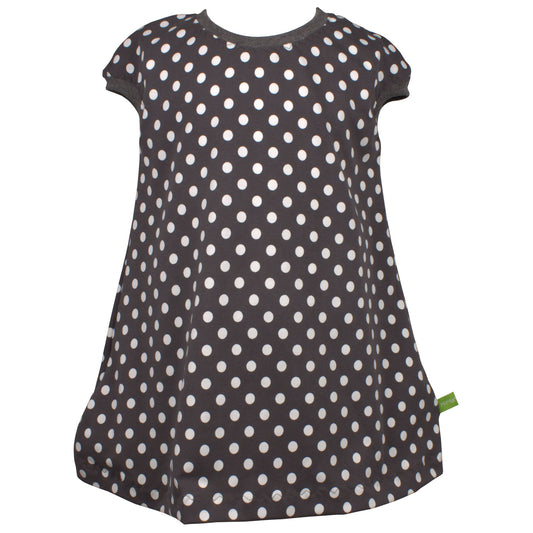 Kinder Tunikakleid / Kurzarmkleid Punkte dunkelgrau