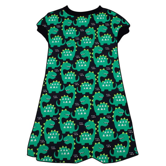 Kinder Tunikakleid / Kurzarmkleid Grüne Dinosaurier