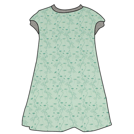 Kinder Tunikakleid / Kurzarmkleid Zarte Blümchen