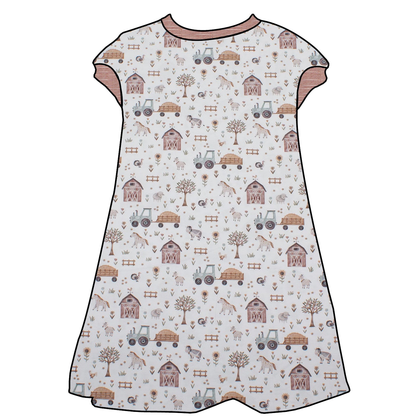 Kinder Tunikakleid / Kurzarmkleid Der Bauernhof