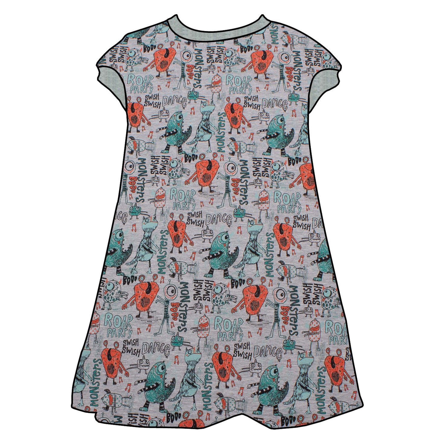 Kinder Tunikakleid / Kurzarmkleid Partymonster