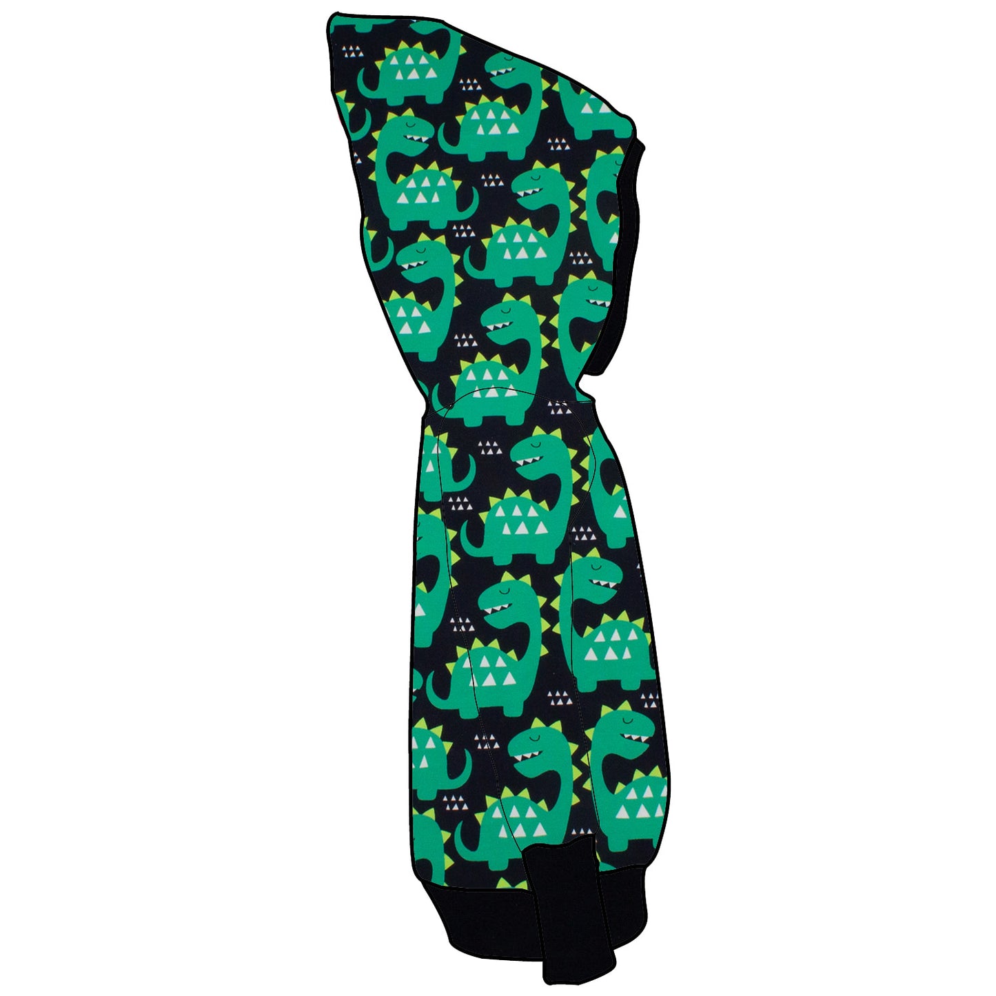 Damen Retrohoodie Grüne Dinosaurier