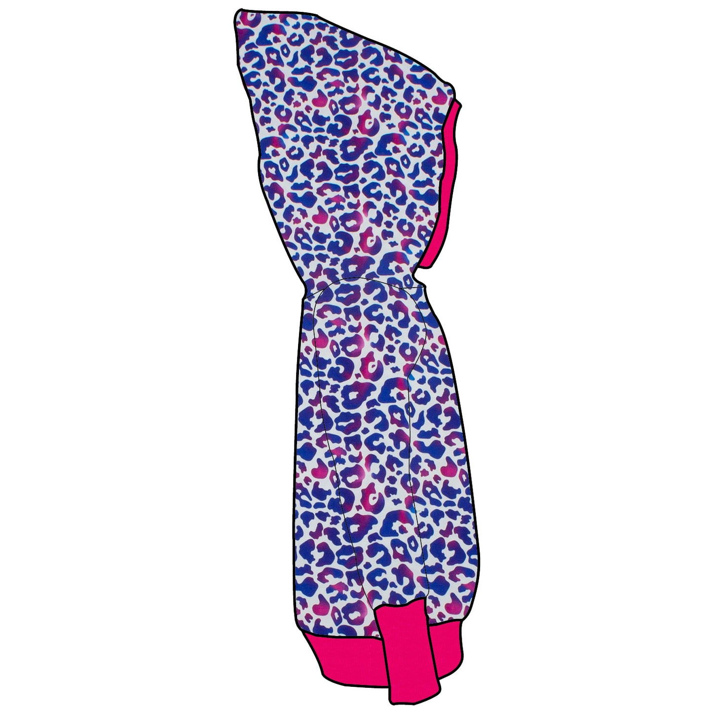 Damen Retrohoodie Leo lila / pink