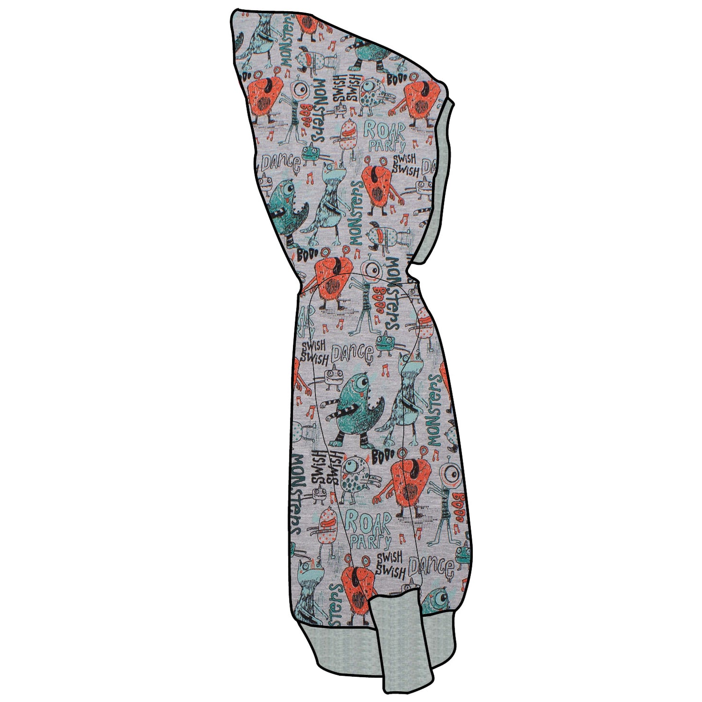 Kinder Retrohoodie Partymonster