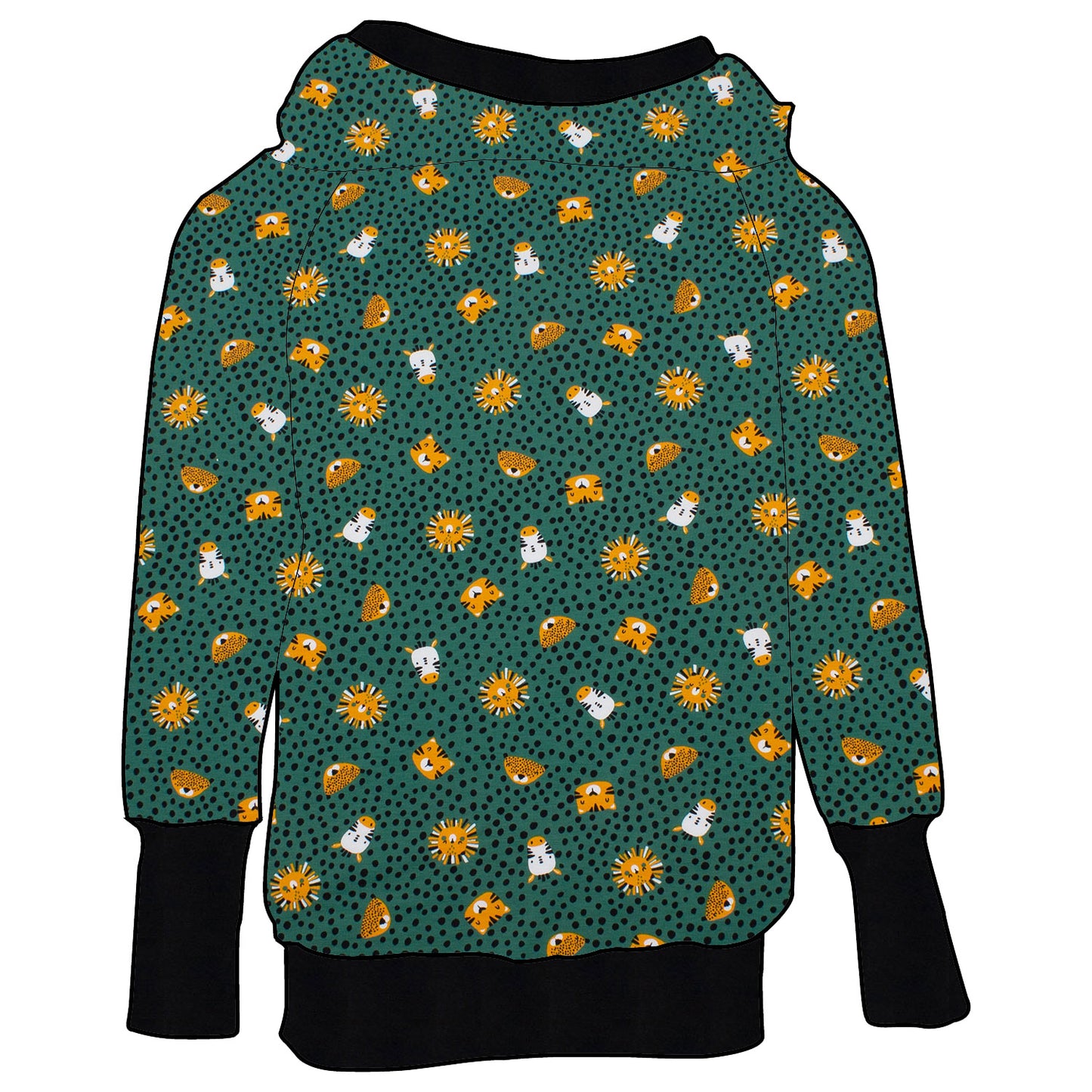 Damen Retrohoodie Afrikatiere