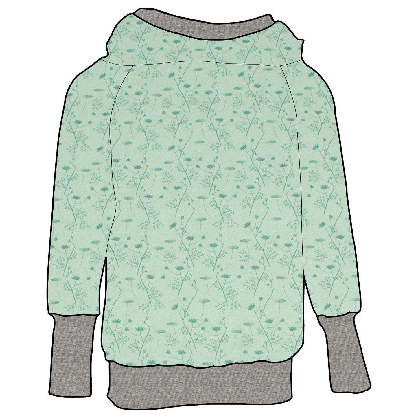 Kinder Retrohoodie Zarte Blümchen