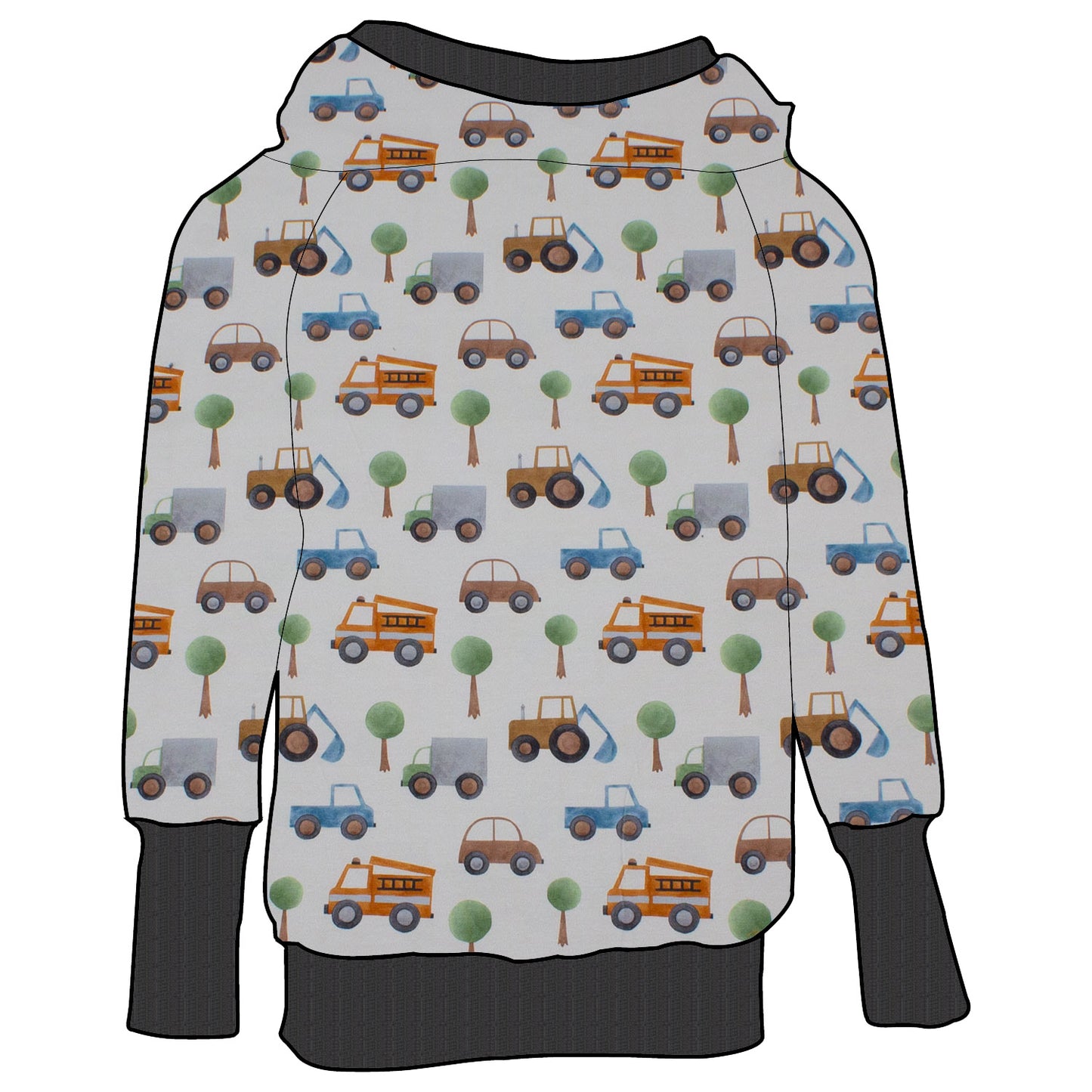 Kinder Retrohoodie Kleiner Fuhrpark