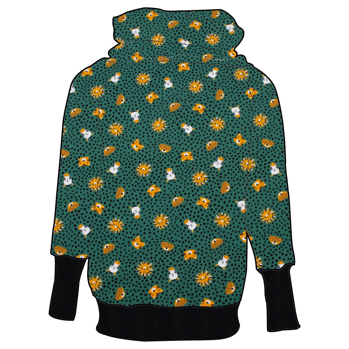 Damen Retrohoodie Afrikatiere