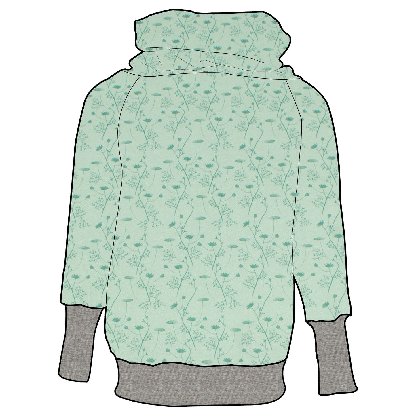 Kinder Retrohoodie Zarte Blümchen