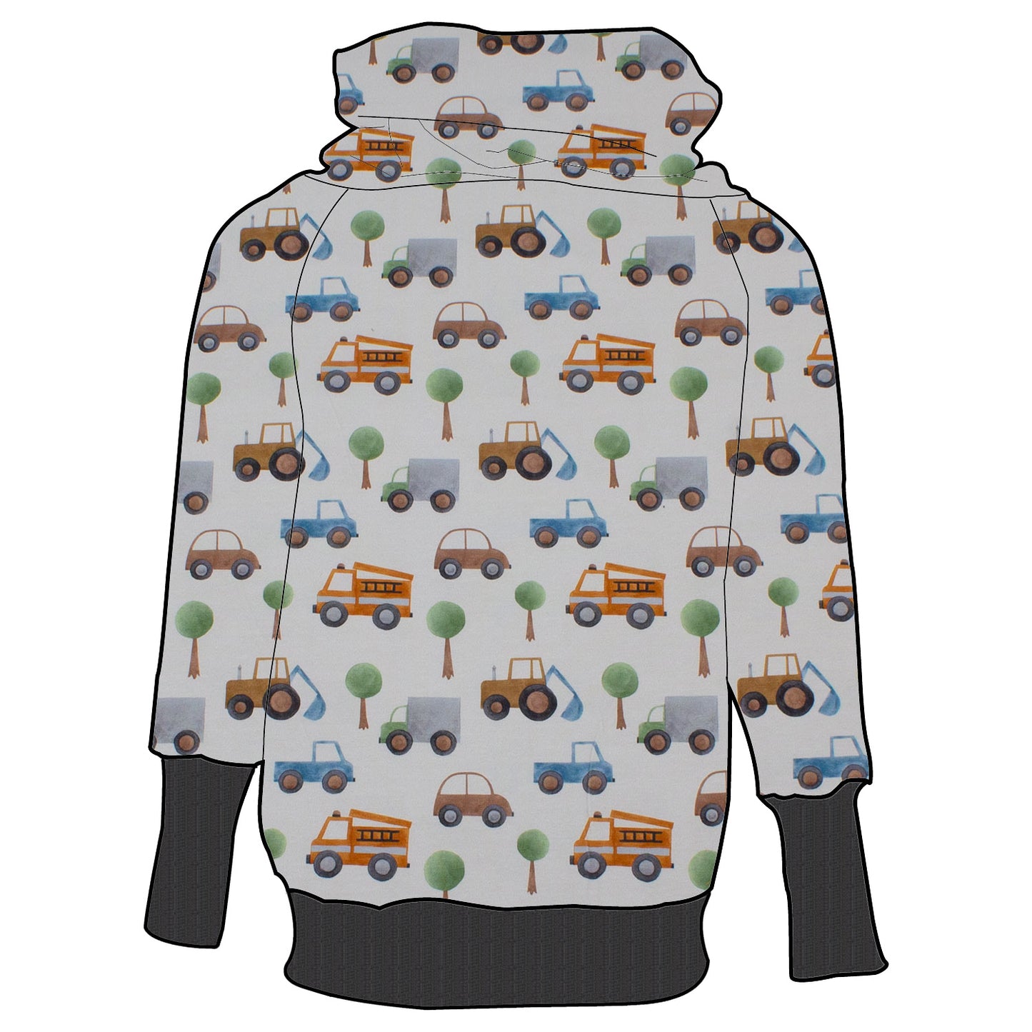 Kinder Retrohoodie Kleiner Fuhrpark