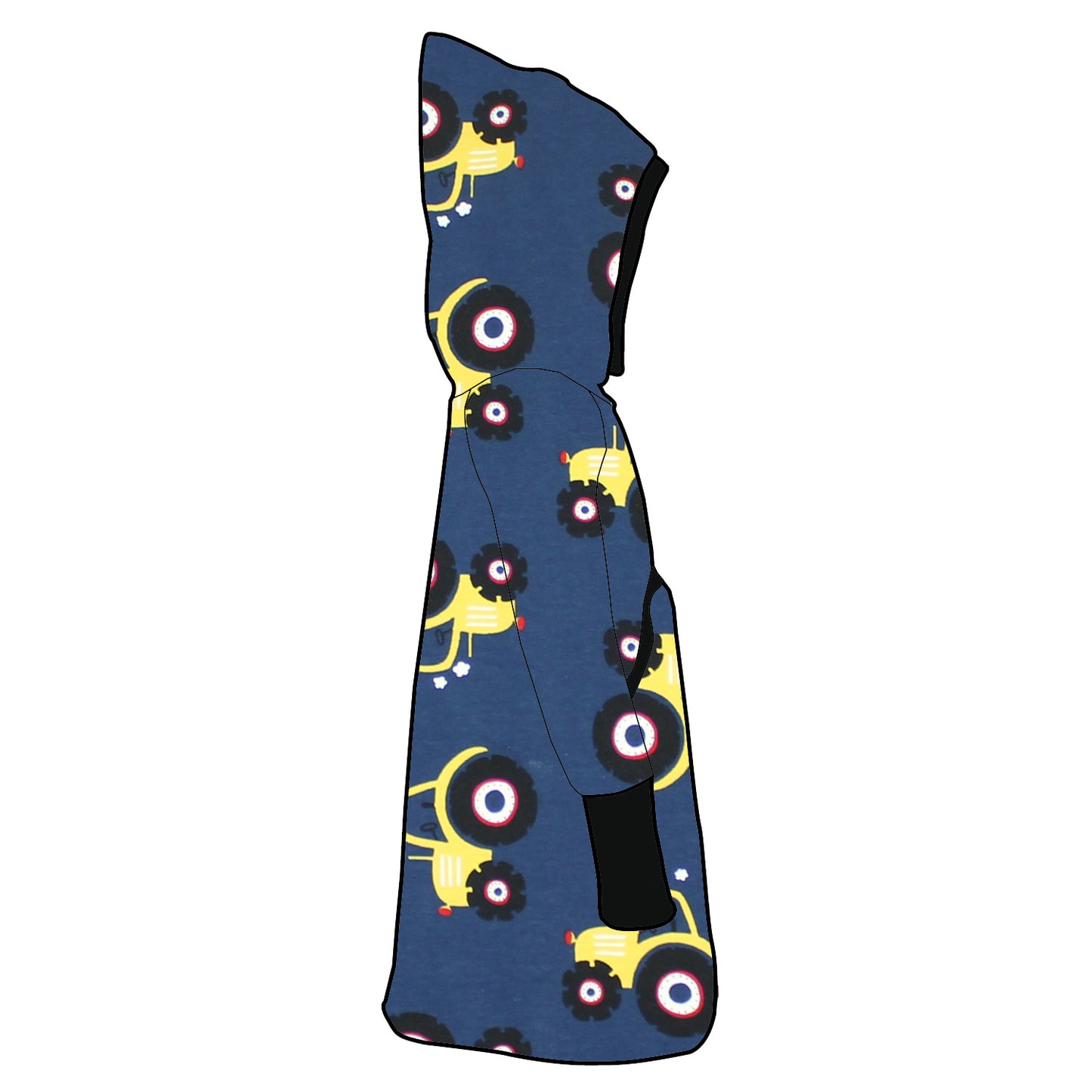 Kinder Retrokleid Hoodiekleid Trecker dunkelblau