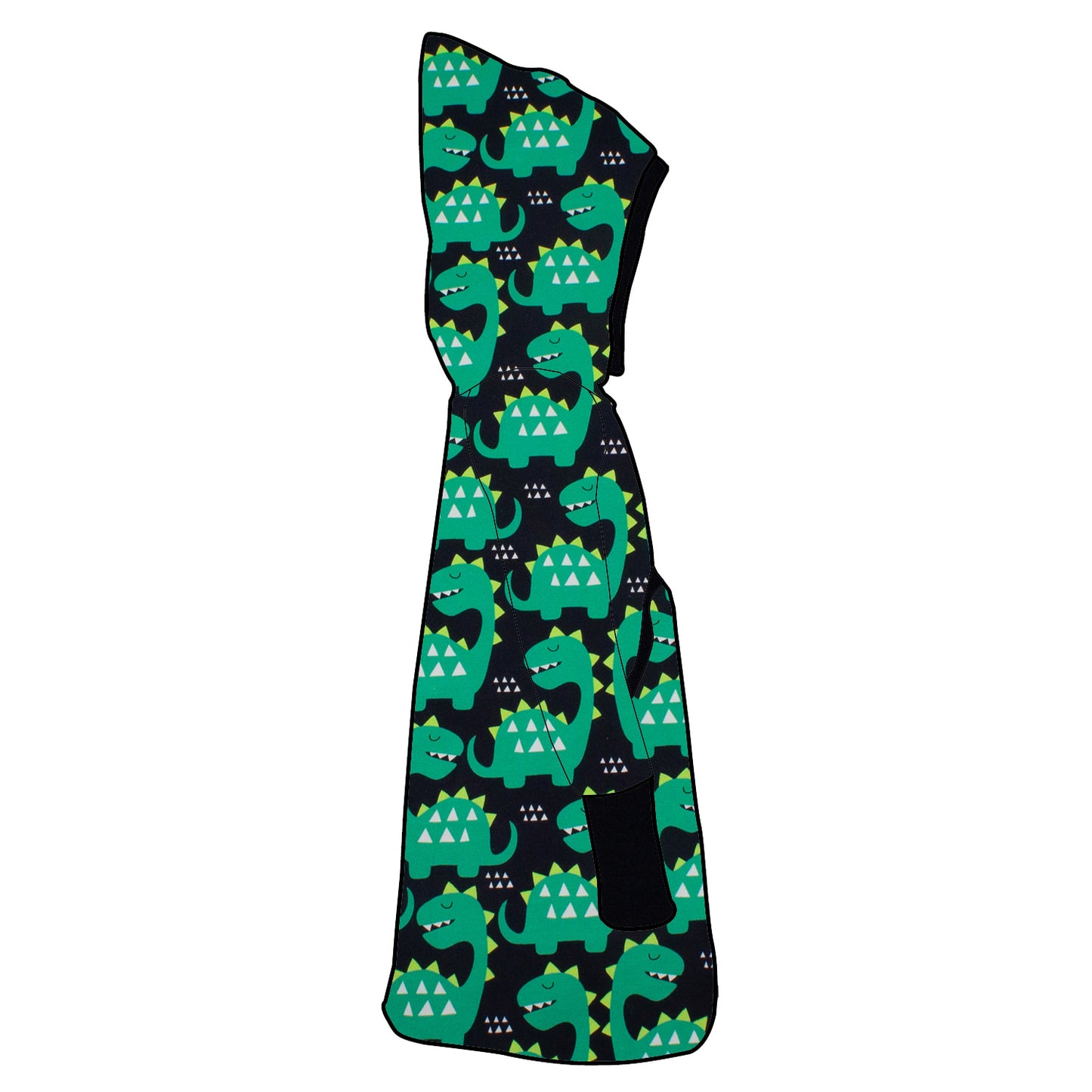 Kinder Retrokleid Hoodiekleid Grüne Dinosaurier