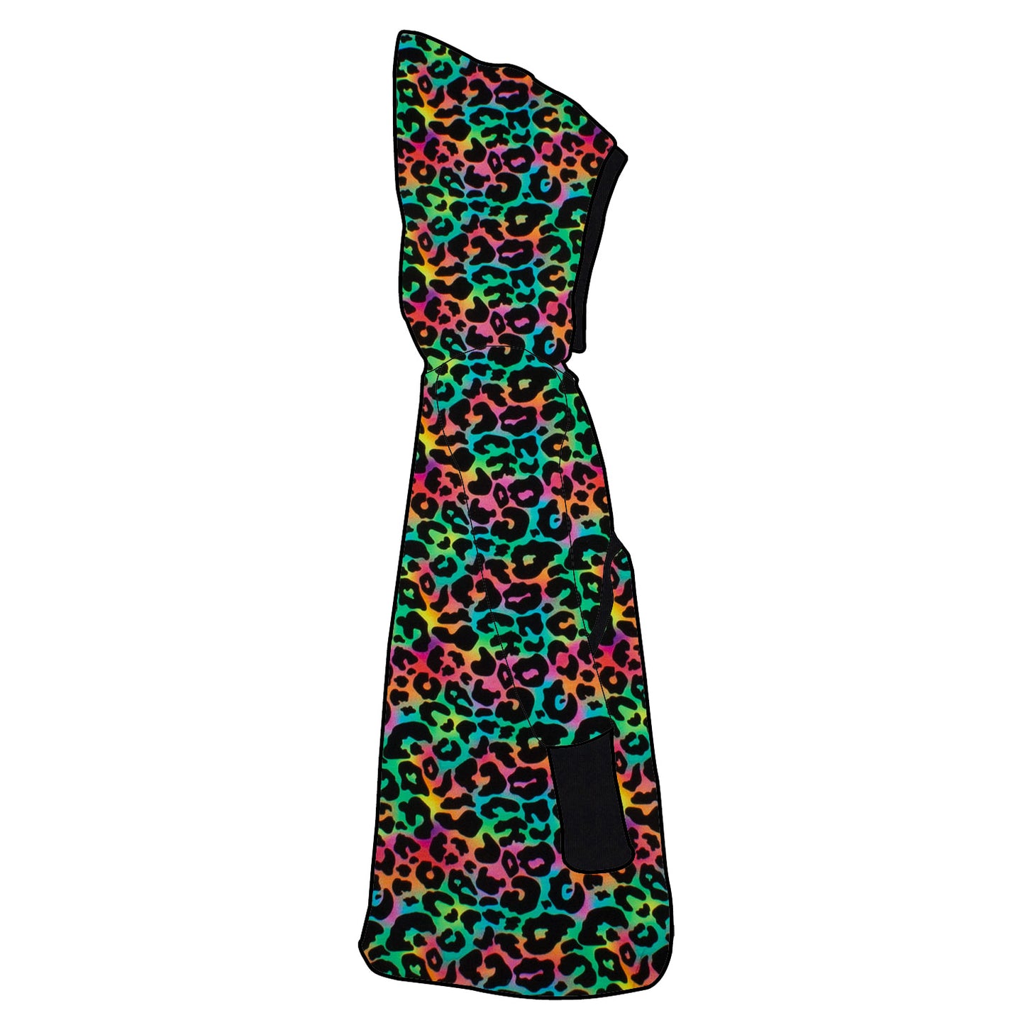 Kinder Retrokleid Hoodiekleid Leo Regenbogenfarben