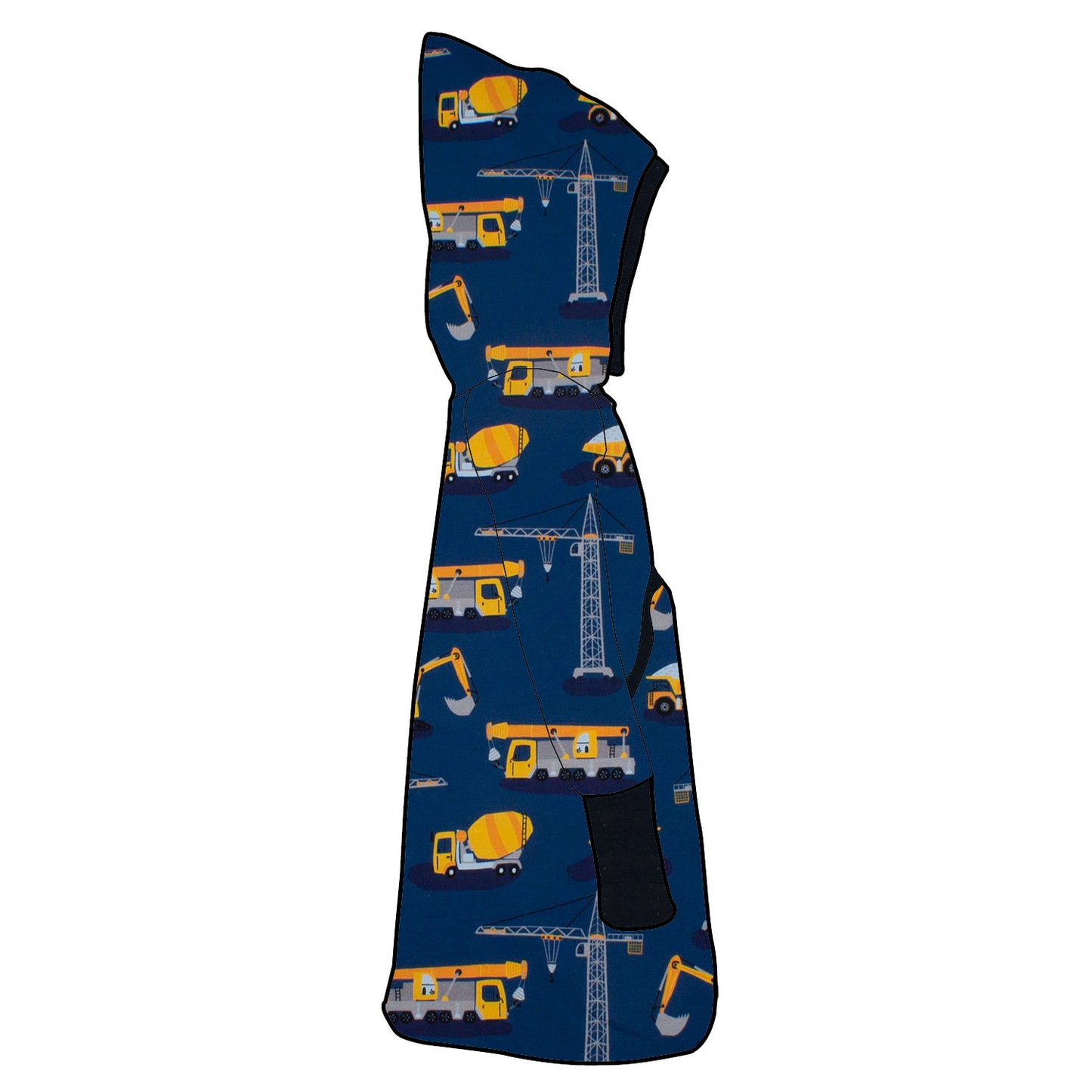 Kinder Retrokleid Hoodiekleid Bagger Kran Laster