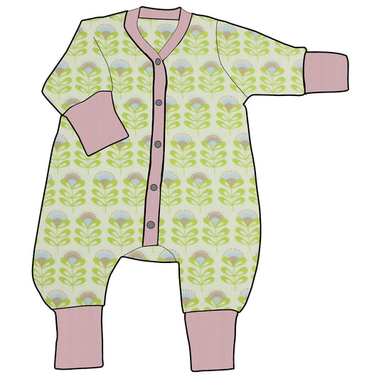Kinder Einteiler Jumpsuit Kleine Blumen