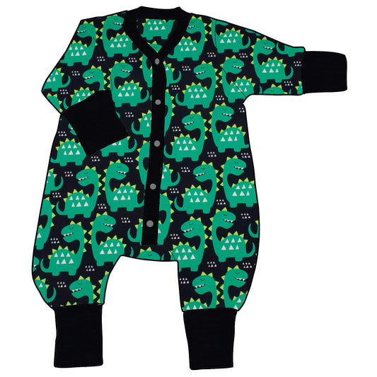 Kinder Einteiler Jumpsuit Grüne Dinosaurier